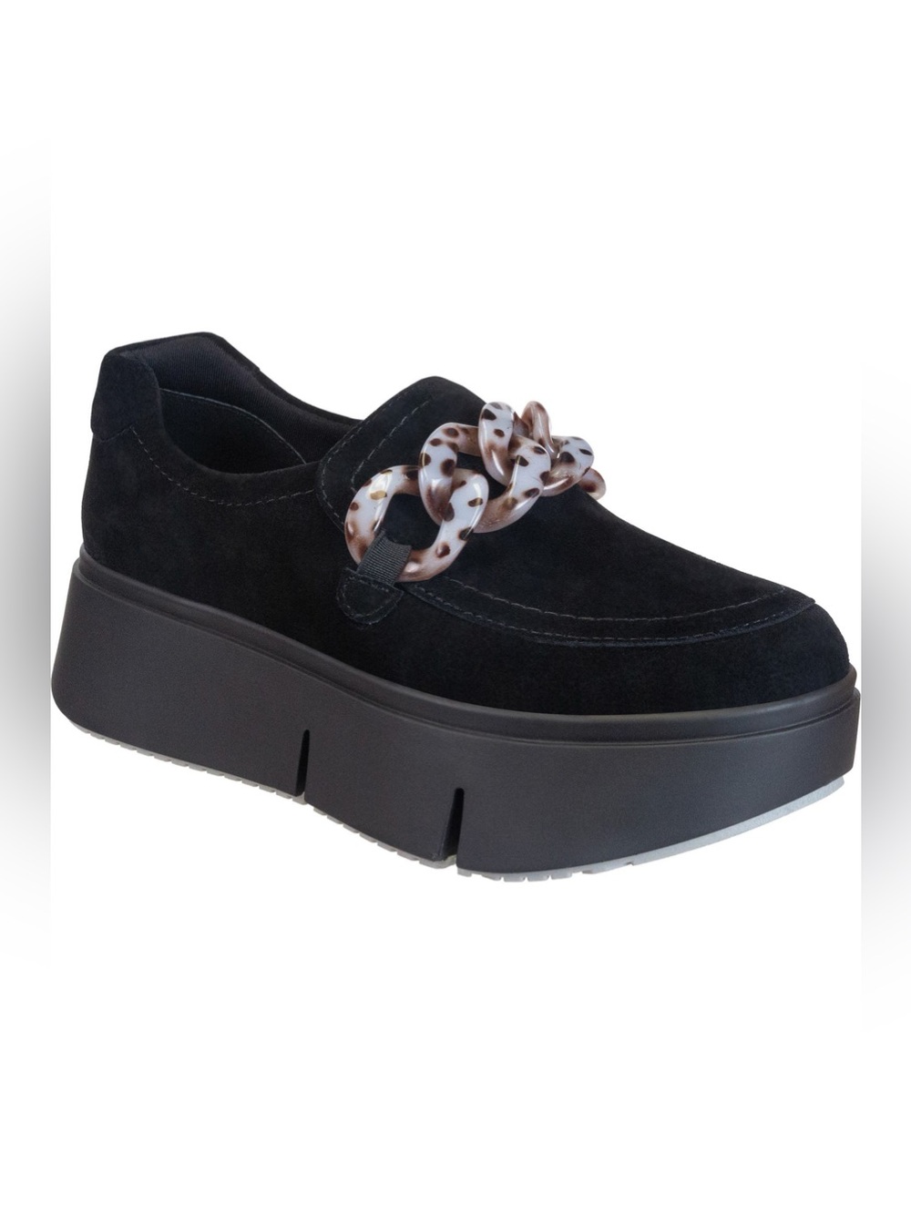 NAKED FEET Princeton Black Suede Platform Sneakers Size 7.5